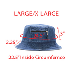 Load image into Gallery viewer, Paint &amp; Bleach Denim Bucket Hat w/ Pocket
