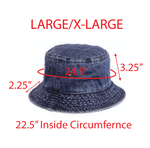 Load image into Gallery viewer, &quot;Create Your World&quot; Denim Bucket Hat L/XL
