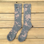 Load image into Gallery viewer, Gray Bleached Crew Socks
