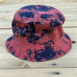 Navy Blue Bleach Bucket Hat