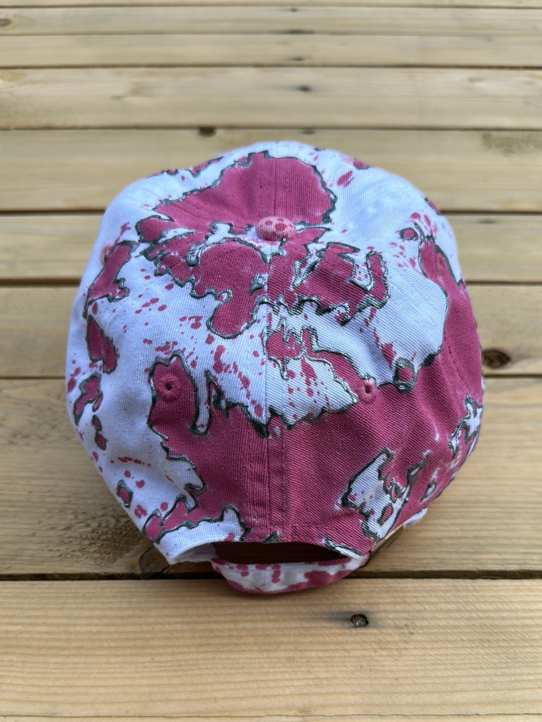 Pink & Gray Paint Splattered Dad Hat