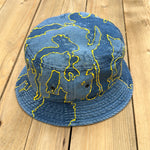 Load image into Gallery viewer, Yellow &amp; Light Denim Bucket Hat L/XL
