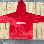 Load image into Gallery viewer, Spiral Bleached Red Heavyweight Hoodie - Large
