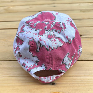 Pink & Gray Paint Splattered Dad Hat