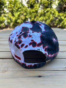 Red & Black Painted Dad Hat