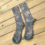 Load image into Gallery viewer, Gray Bleached Crew Socks
