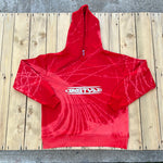 Load image into Gallery viewer, Spiral Bleached Red Heavyweight Hoodie - Large
