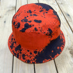Load image into Gallery viewer, Orange x Navy Paint Splatter Bucket Hat
