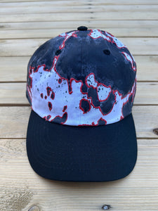 Red & Black Painted Dad Hat