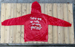 Load image into Gallery viewer, Spiral Bleached Red Heavyweight Hoodie - Large
