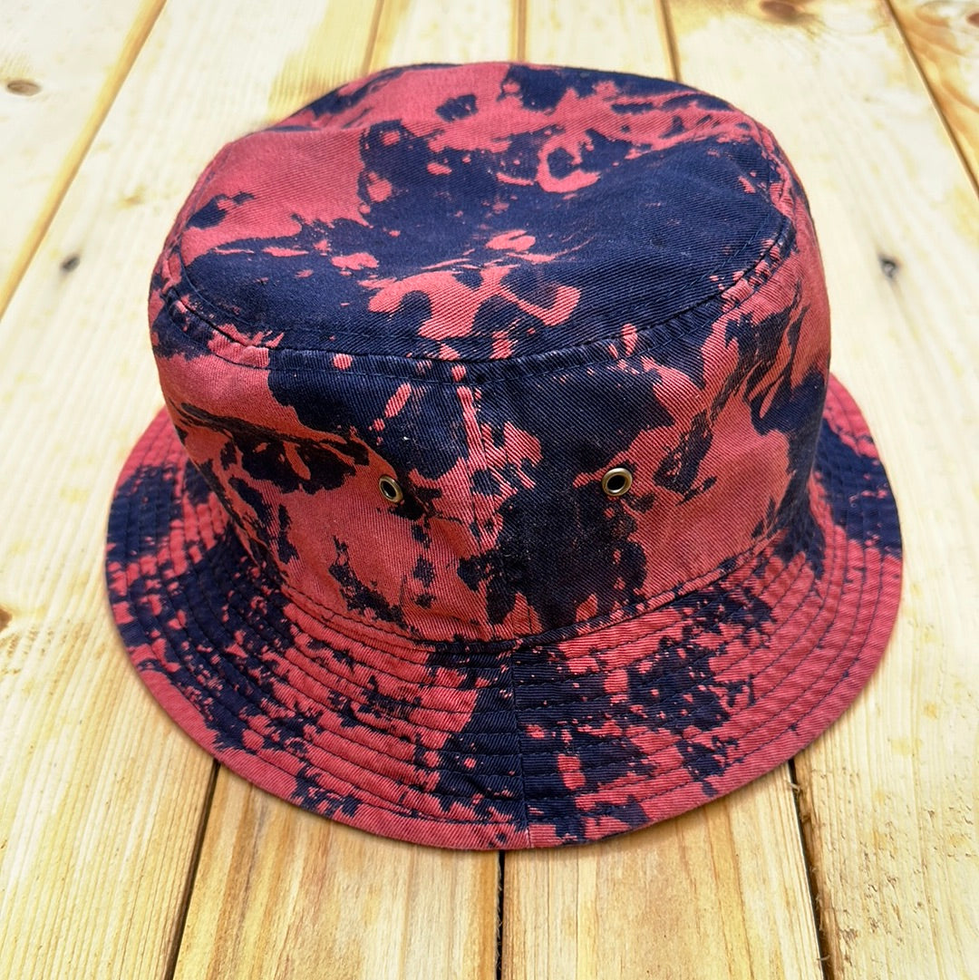 Navy Blue Bleach Bucket Hat