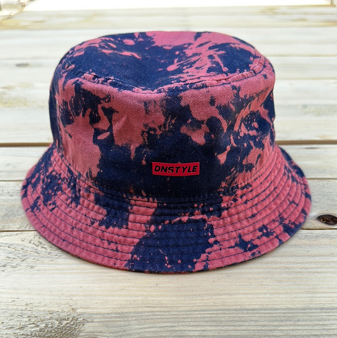 Navy Blue Bleach Bucket Hat