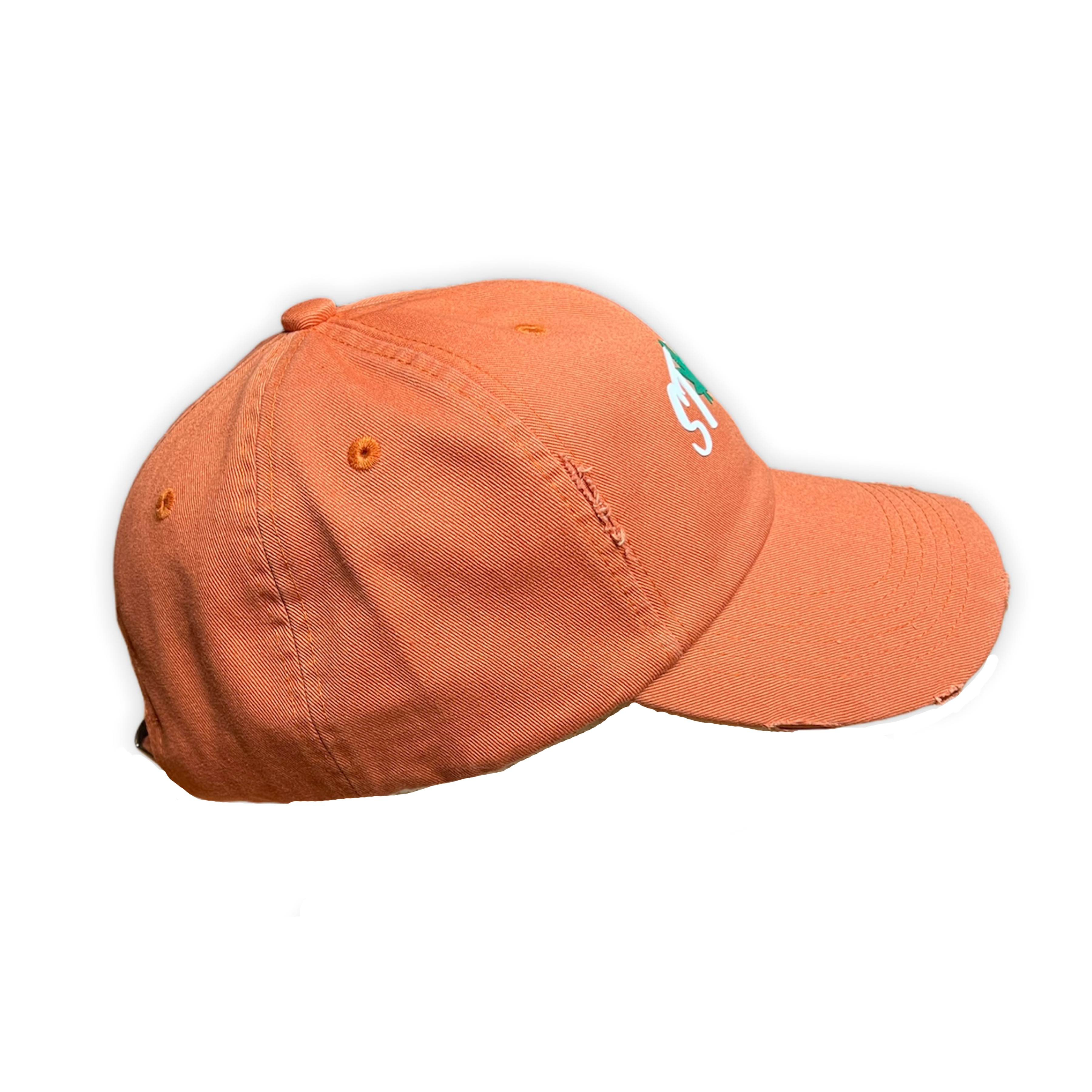 STONER DAD HAT(BURNT ORANGE/WHITE/GREEN)