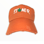 Load image into Gallery viewer, STONER DAD HAT(BURNT ORANGE/WHITE/GREEN)
