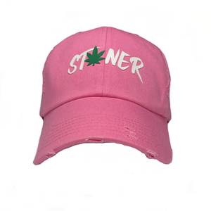 STONER DAD HAT(TRUE PINK/WHITE/GREEN)